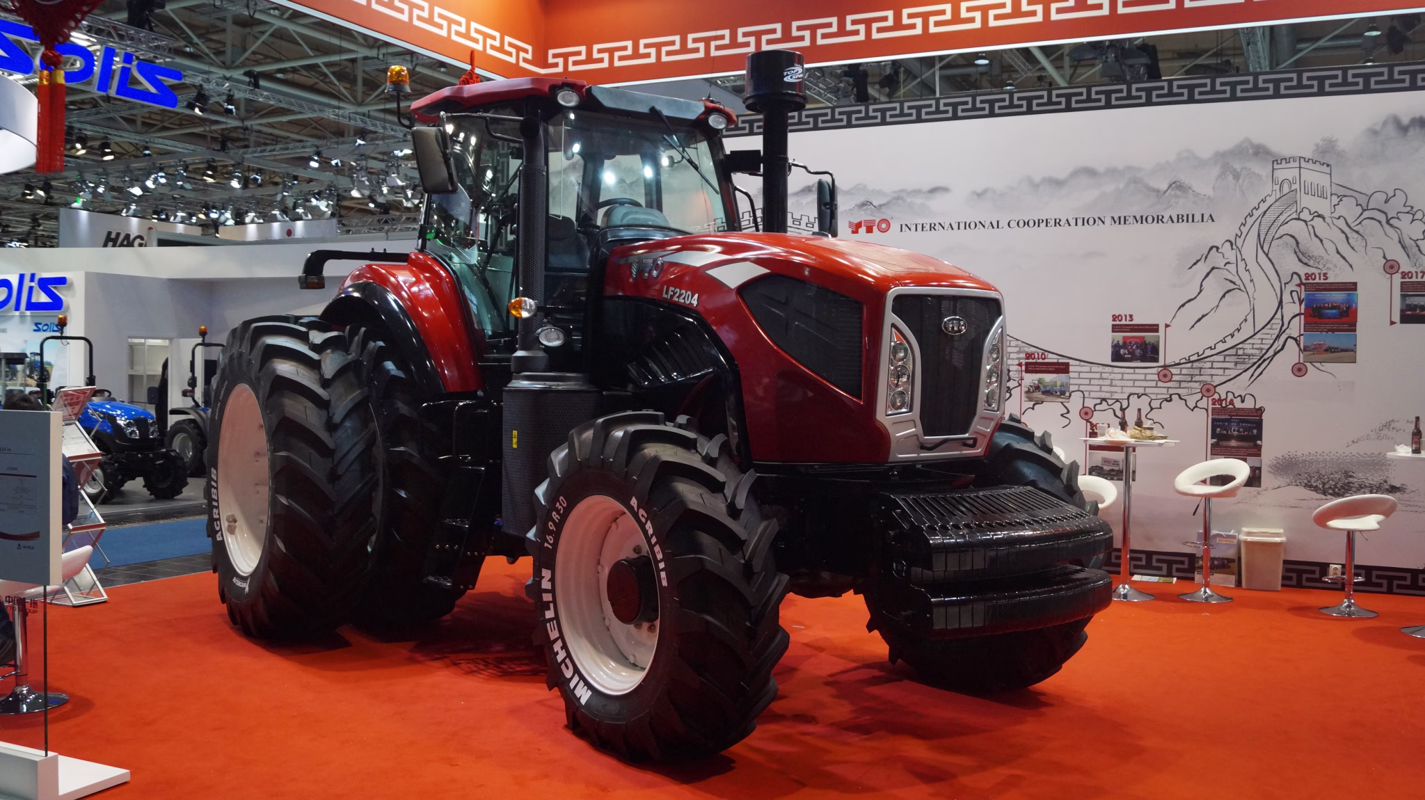 YTO LF2204 tractor photographed at Agritechnica 2017 - historical agriculture category reference